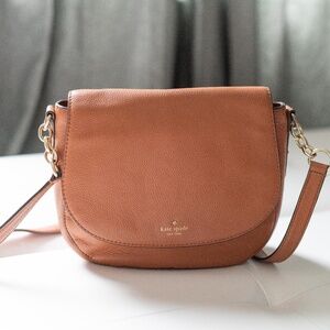 Kate Space New York Safron Larchmont Avenue Crossbody Caramel Leather